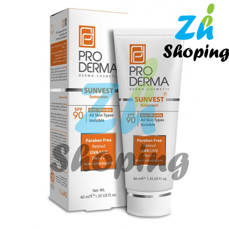 کرم ضدآفتاب ضدچروک SPF90% رنگی پرودرما