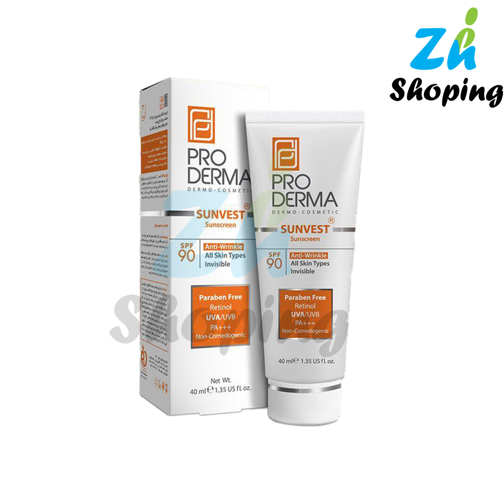 کرم ضدآفتاب ضدچروک SPF90% رنگی پرودرما