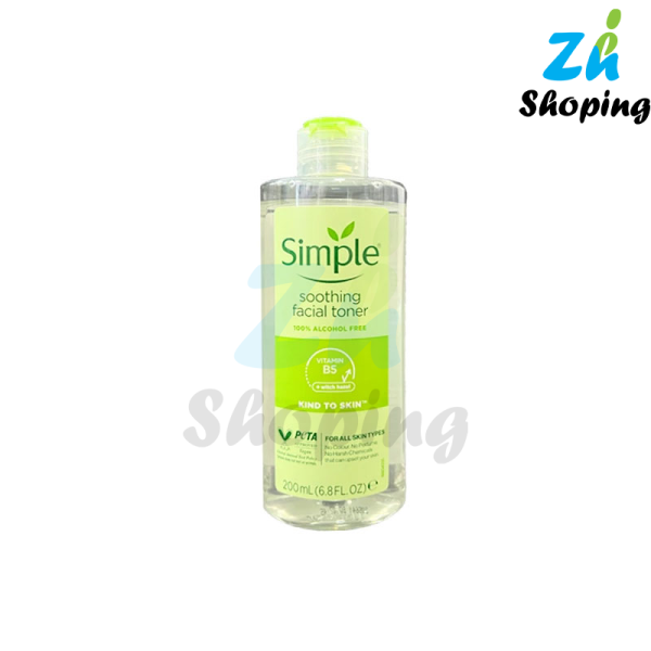 تونر صورت simple سیمپل فاقد الکل مناسب انواع پوست 200 میل