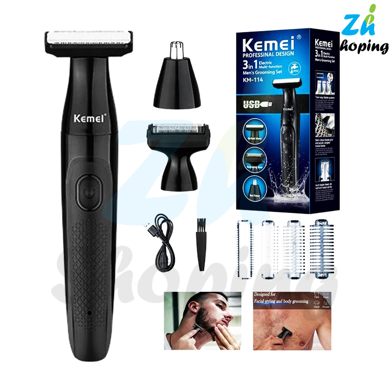 ماشین اصلاح موی بدن و صورت کیمی مدل KM-114