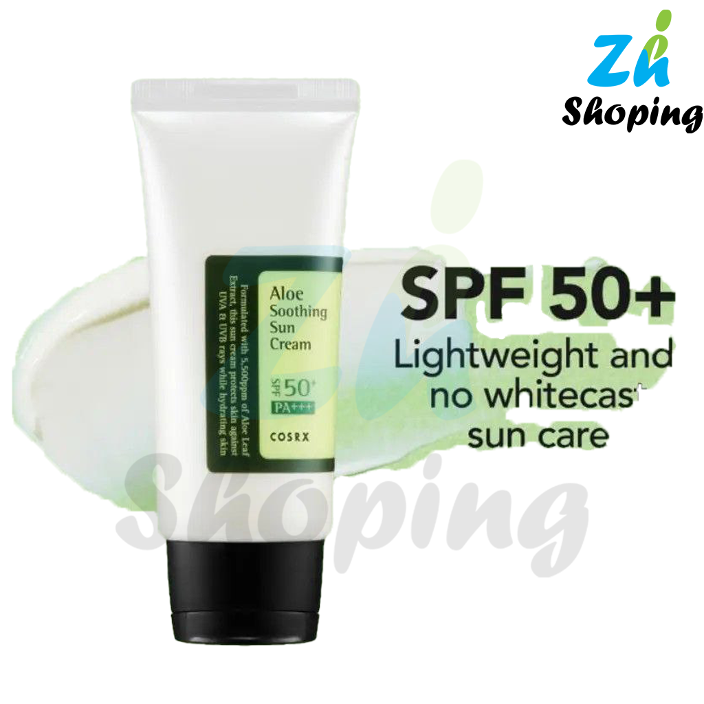 کرم ضد آفتاب آبرسان و تسکین دهنده آلوئه ورا کوزارکس spf50