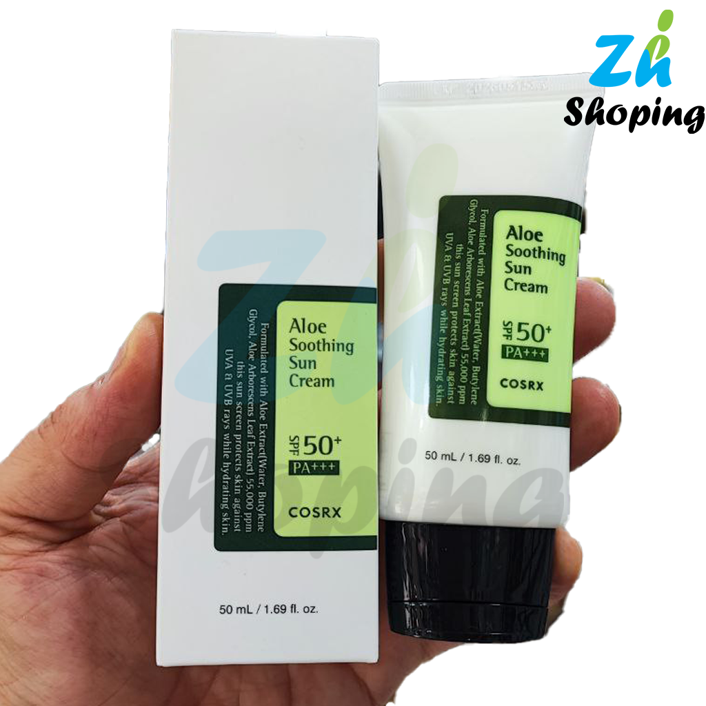 کرم ضد آفتاب آبرسان و تسکین دهنده آلوئه ورا کوزارکس spf50